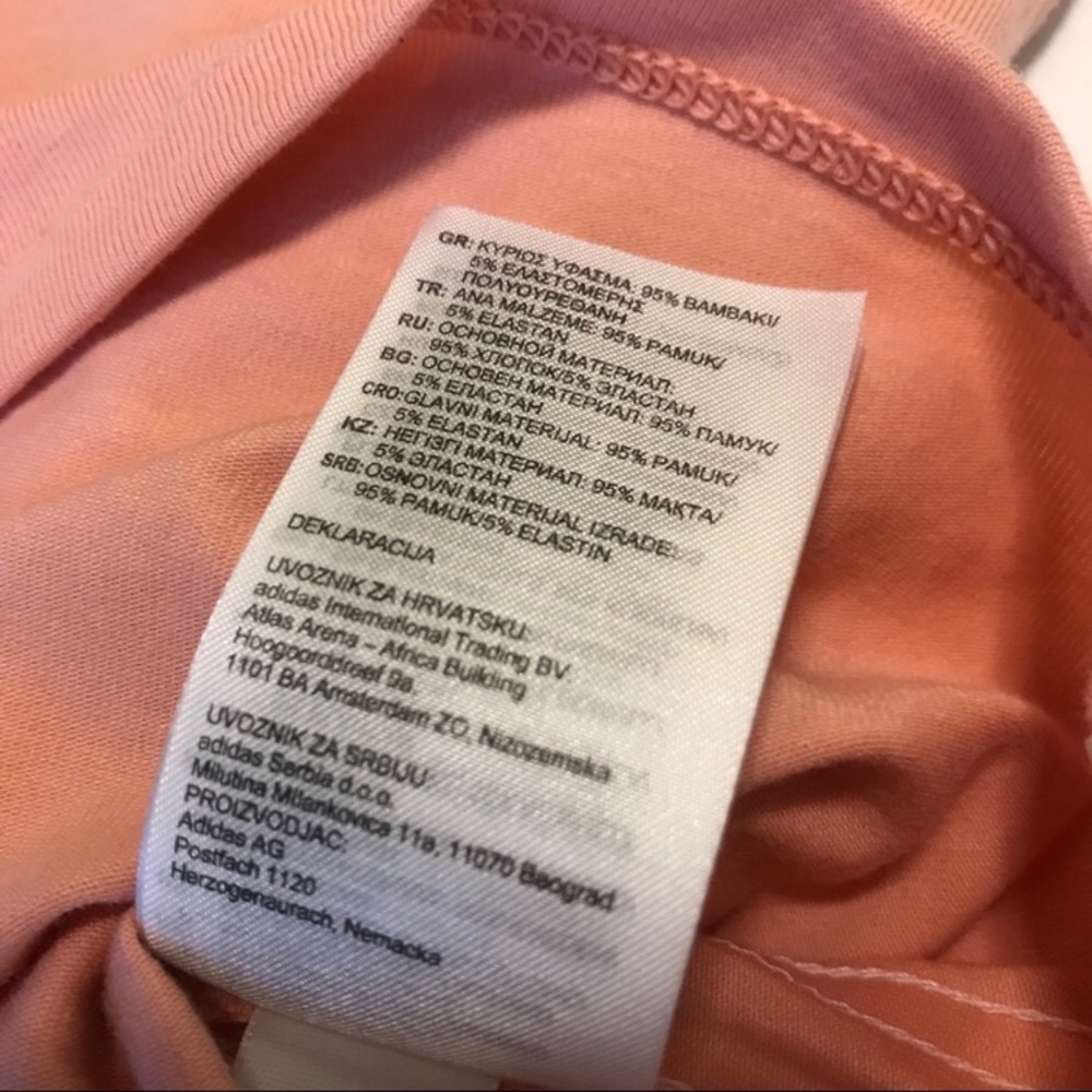 Adidas Crop Tank Top Peach Large NWT - Picture 6 of 8